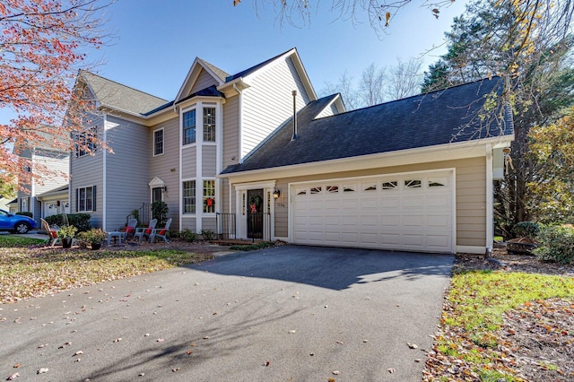 view of property with a garage