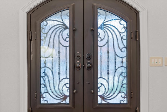 interior space with french doors