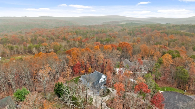 aerial view featuring a mountain view