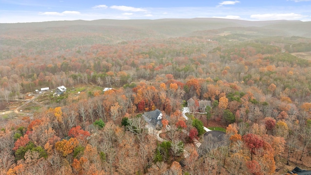 drone / aerial view with a mountain view