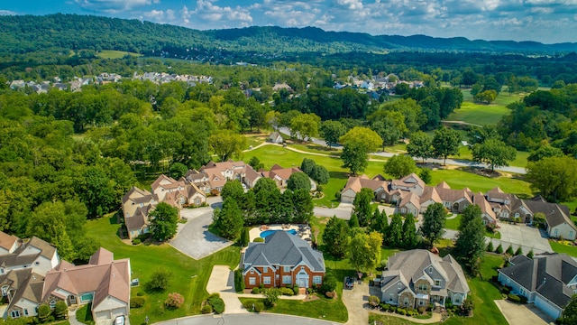 aerial view featuring a mountain view