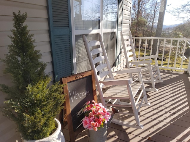 view of wooden deck