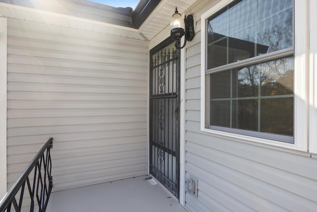 view of doorway to property