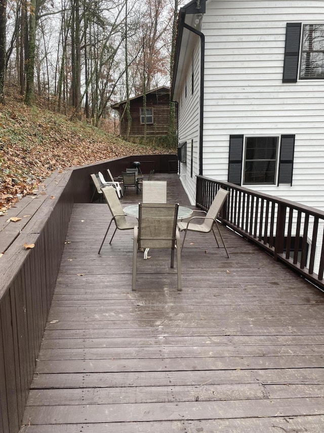 view of wooden terrace