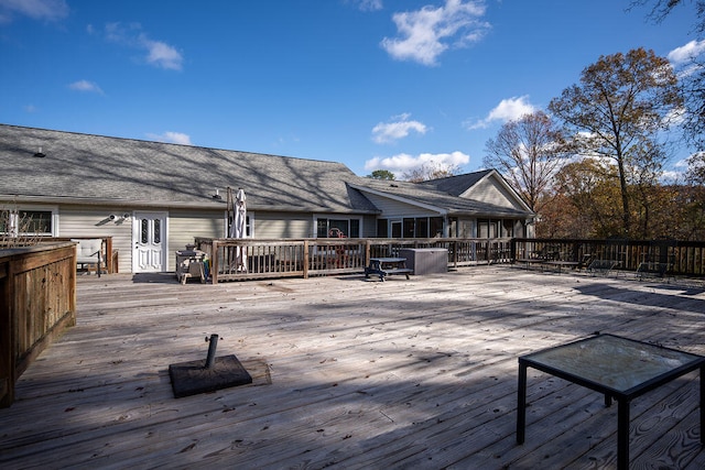 view of wooden deck