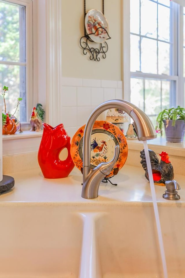 interior details featuring sink