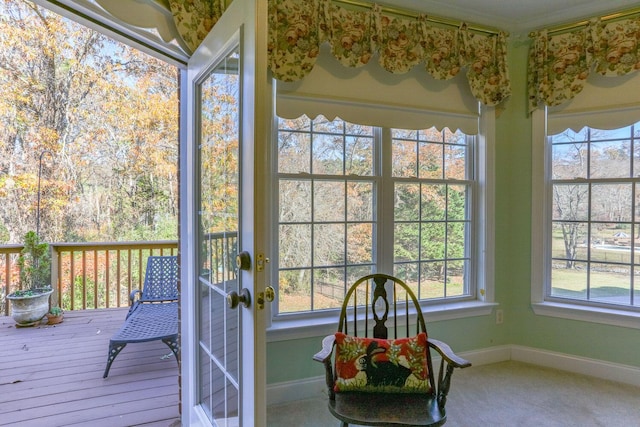 view of sunroom / solarium