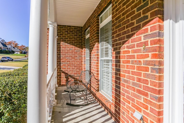 balcony with covered porch