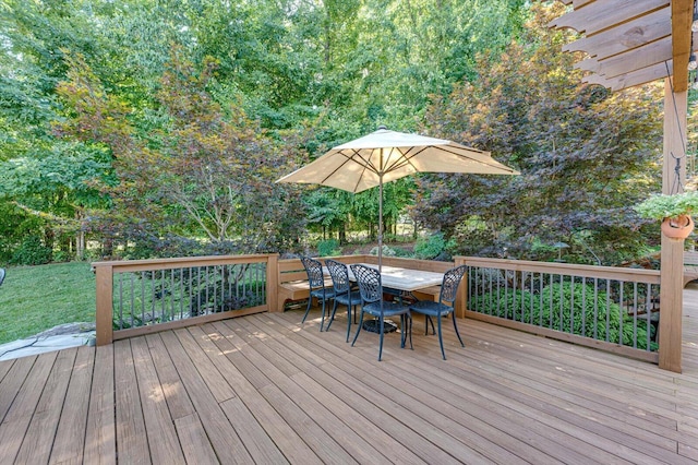 view of wooden deck