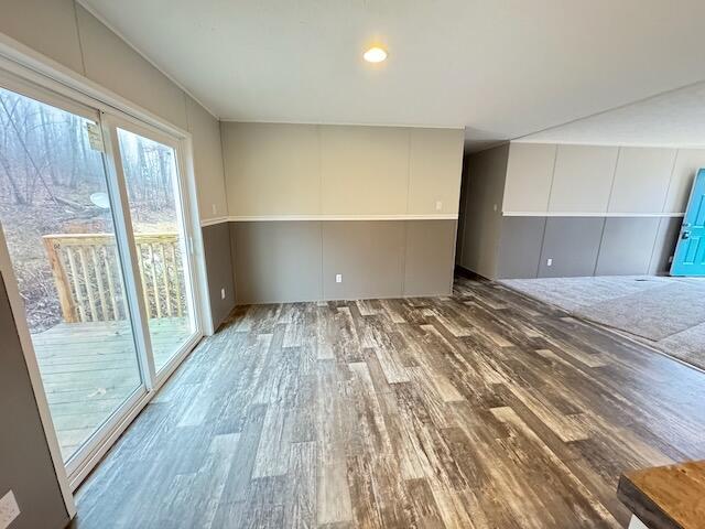 empty room featuring hardwood / wood-style floors