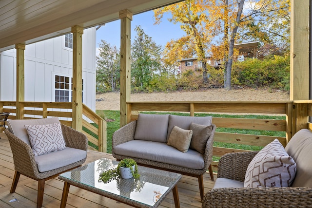 view of sunroom