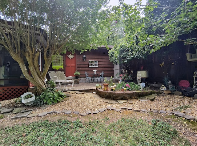 view of yard featuring a patio