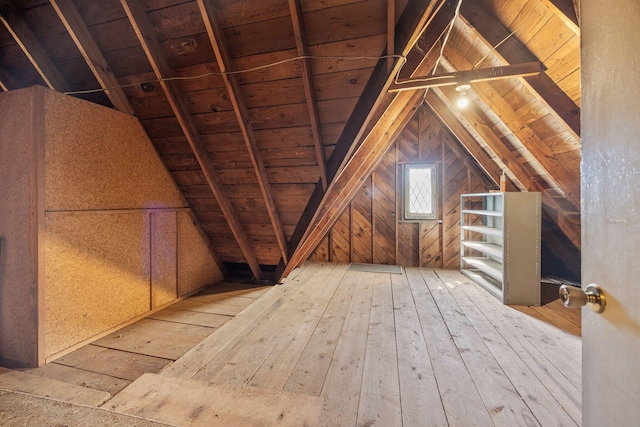 view of attic