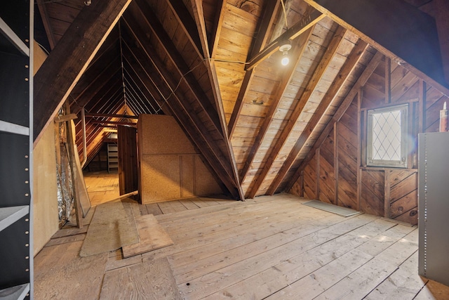 view of attic