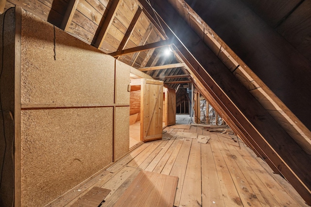 view of attic