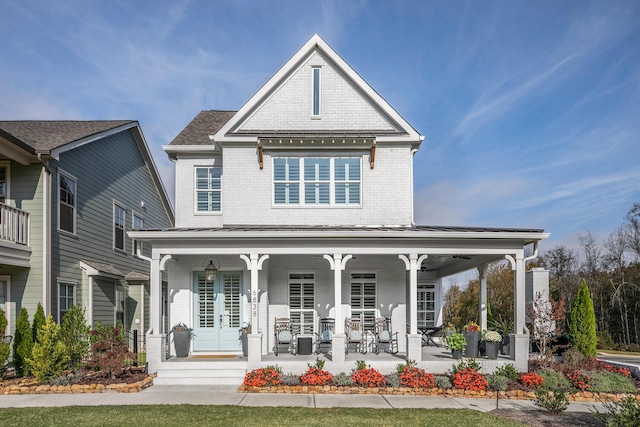 view of front of home with a porch