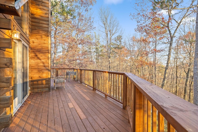 view of wooden deck