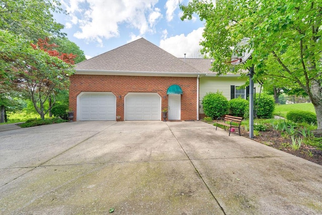 view of home's exterior with a garage