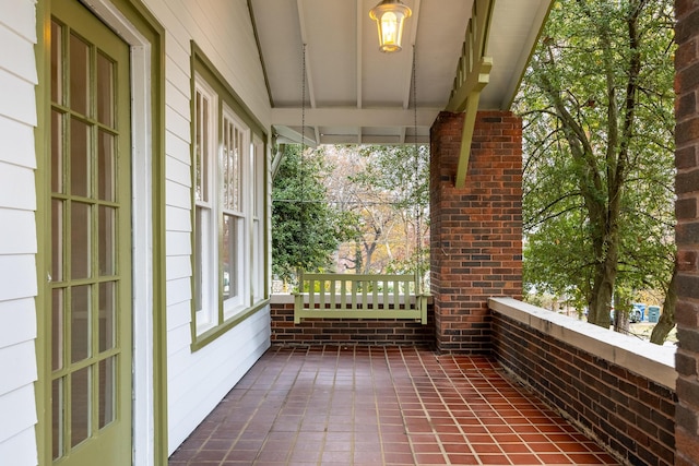 exterior space with a porch