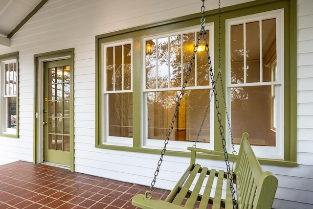 property entrance with a porch