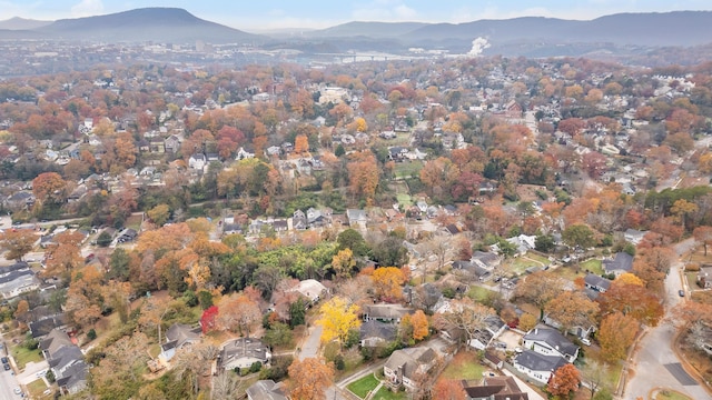 bird's eye view with a mountain view