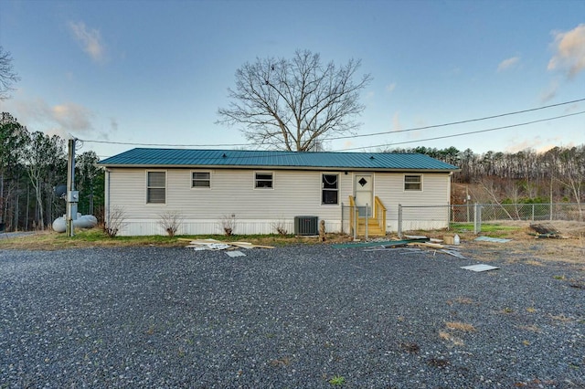 manufactured / mobile home featuring central air condition unit