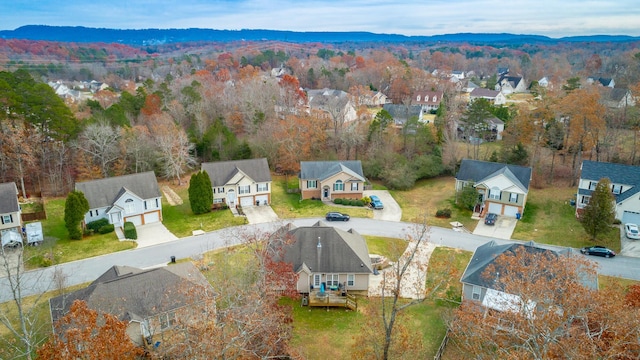 bird's eye view featuring a mountain view