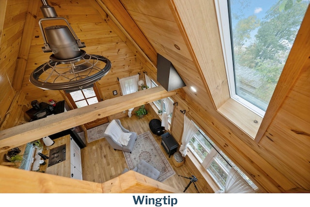 9193 Scenic Hwy, Lookout Mountain, GA 30750 - living area with wooden walls