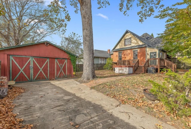 exterior space with an outdoor structure