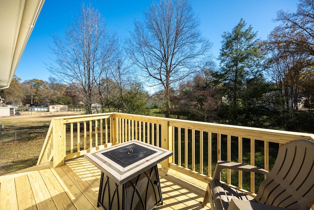 view of wooden deck