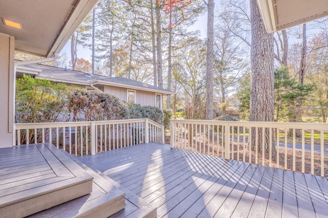 view of wooden deck