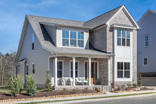 view of front of house featuring covered porch