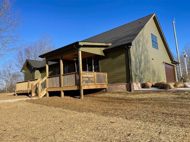 view of home's exterior featuring a garage