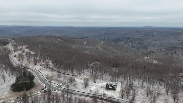 drone / aerial view with a mountain view