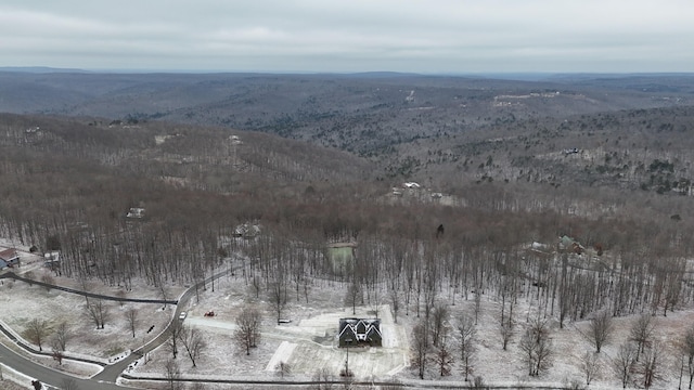 aerial view featuring a mountain view