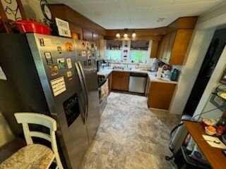 kitchen with appliances with stainless steel finishes