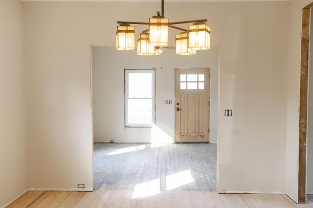 entrance foyer with light wood-type flooring