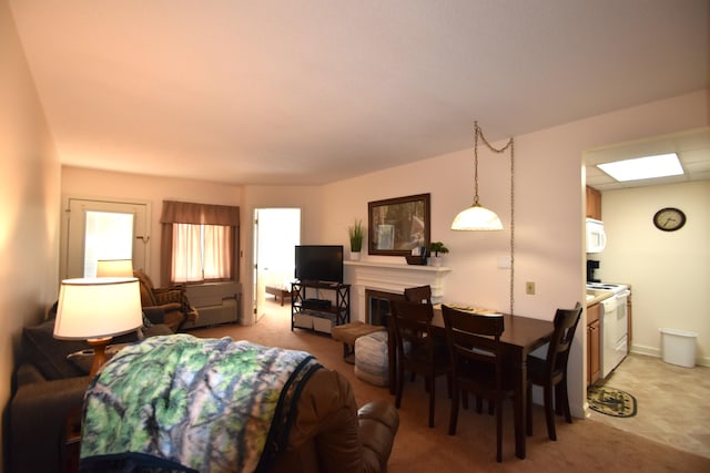 view of carpeted living room