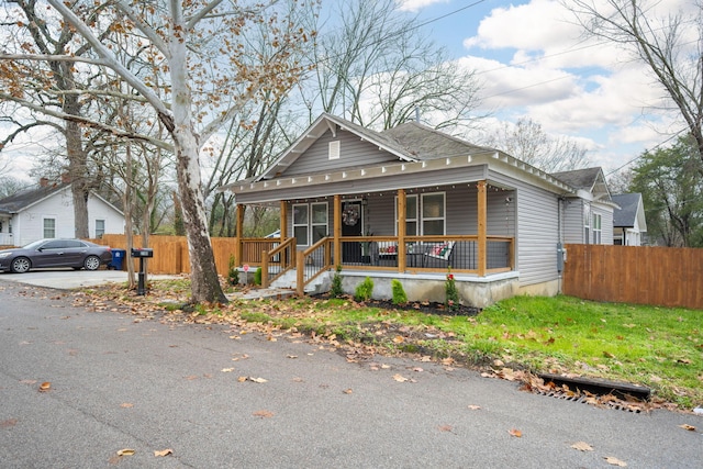 bungalow featuring a porch