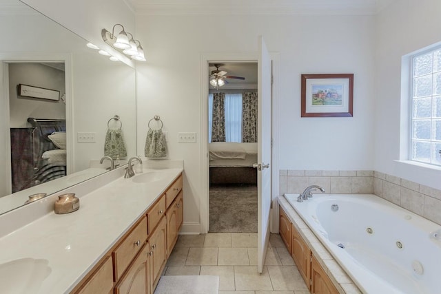 425 Wildewood Trl, Chickamauga, GA 30707 - ensuite bathroom featuring ornamental molding, ensuite bathroom, double vanity, and a sink