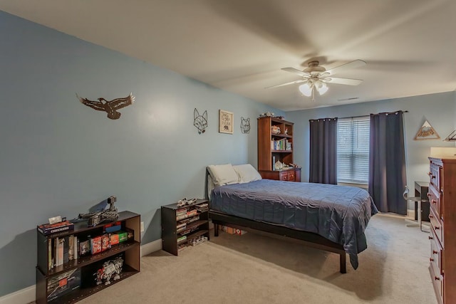 425 Wildewood Trl, Chickamauga, GA 30707 - carpeted bedroom featuring baseboards and a ceiling fan
