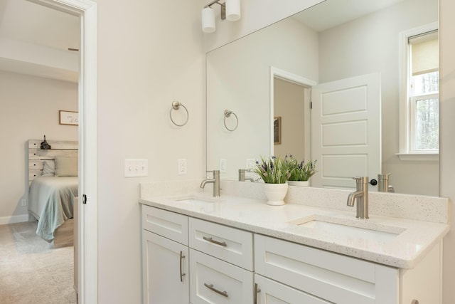 bathroom with vanity