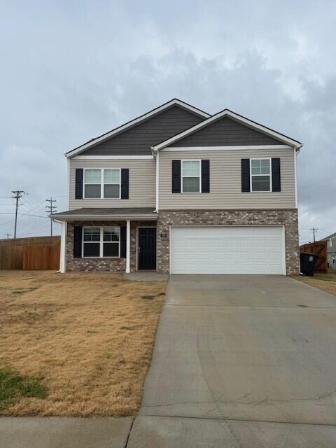 view of property featuring a garage