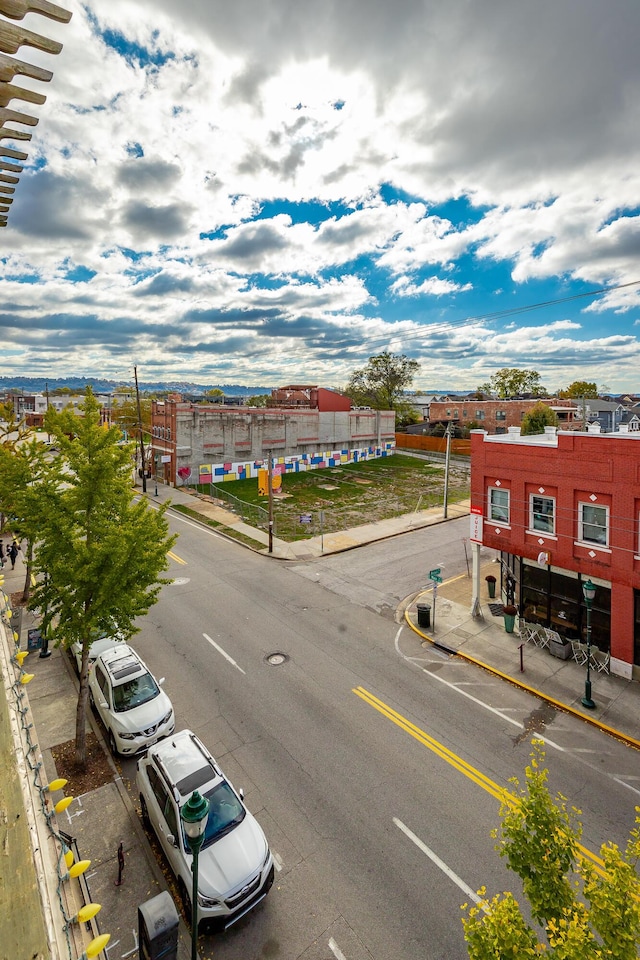 view of street featuring sidewalks and curbs