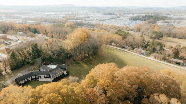 bird's eye view with a rural view