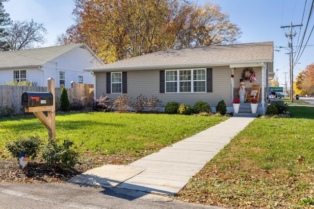 view of front of house featuring a front yard