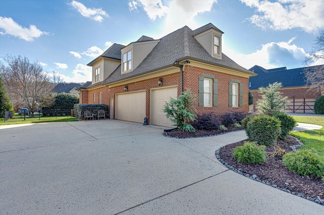 view of home's exterior featuring a garage