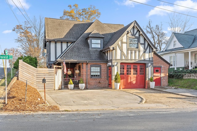 view of tudor home