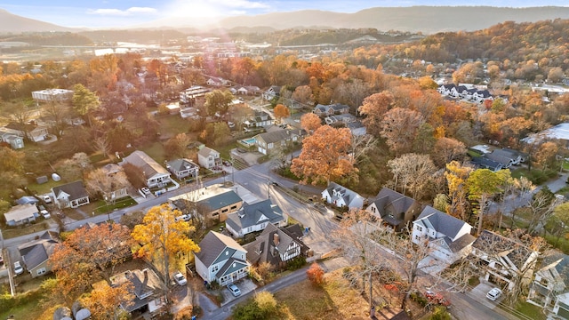 bird's eye view featuring a mountain view