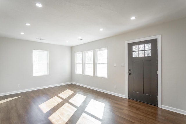 entryway featuring dark hardwood / wood-style floors